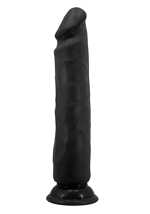 Bøjelig Sort natur dildo 24cm