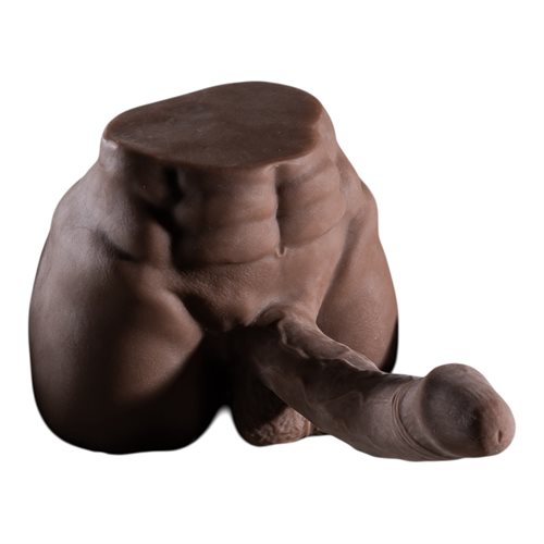 Heavy Tanned body Mastubator