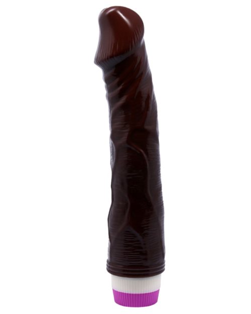 WOP Naturtro mørkebrun dildo vibrator